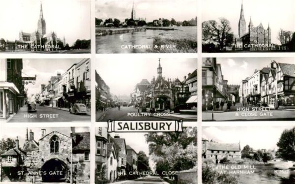 Salisbury   Wiltshire UK Cathedral River High Street Poultry Cross Close Gate St