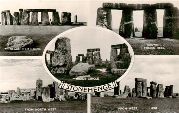 Stonehenge UK Slaughter Stone Showing Friars Heel From North West From West Insi