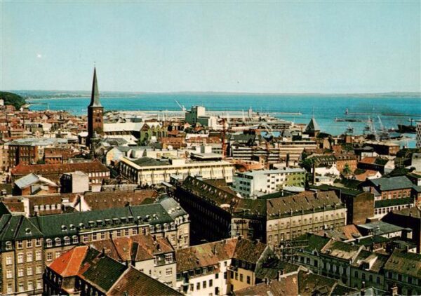 Aarhus DK Udsigt over Byen og Havnen