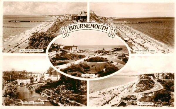 Bournemouth UK Pier from East Cliff The Pier West Cliff Pavilion Rockery Alum Ch