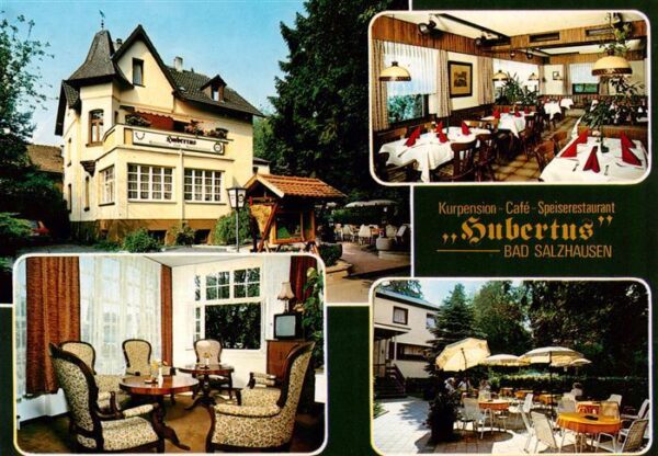 Bad Salzhausen Nidda Kurpension Cafe Restaurant Hubertus Gastraeume Terrasse
