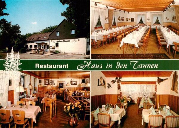 Herbede Witten Restaurant Haus in den Tannen Gastraeume Speisesaal