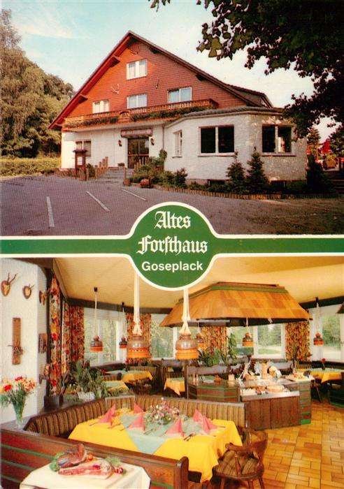 Goseplack Hardegsen Cafe Restaurant Hotel Altes Forsthaus Gastraum
