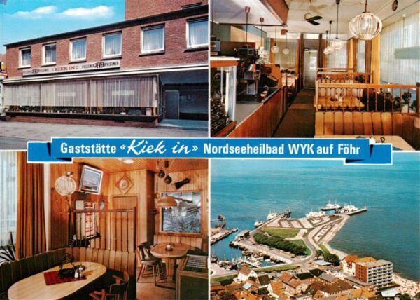 Wyk  Foehr Gaststaette Kiek  Gastraeume Fliegeraufnahme
