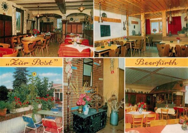 Beerfurth Landgasthof Pension Zur Post Gastraeume Terrasse