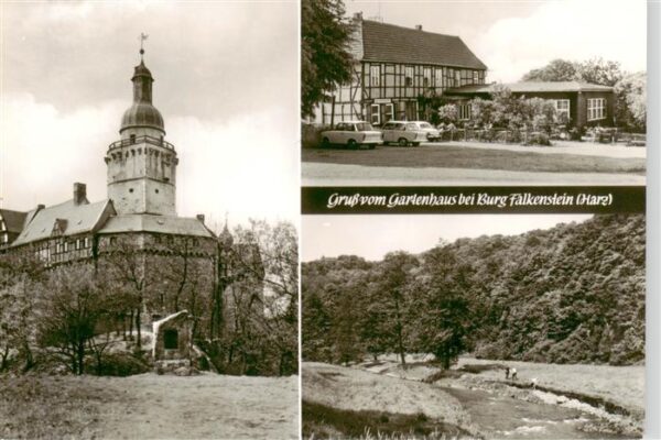 Falkenstein Harz Brug Falkenstein Blick vom Gartenhaus
