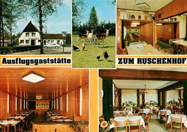 Waltrop Gasthof Zum Ruschenhof Gastraeume Kegelbahn Tiergehege