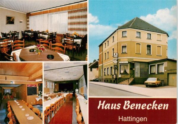 Hattingen  Ruhr Haus Benecken Gastraeume Kegelbahn