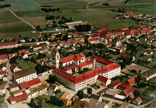 Rohr Niederbayern Benediktinerabtei Rohr mit Asamkirche Johannes Nepomuk Gymnasi