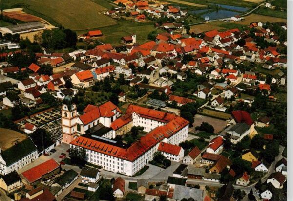 Rohr Niederbayern Benediktinerabtei Rohr mit Asamkirche Johannes Nepomuk Gymnasi