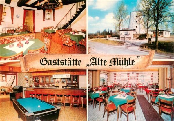 Lippramsdorf Gaststaette Alte Muehle Gastraeume Bar Billardraum