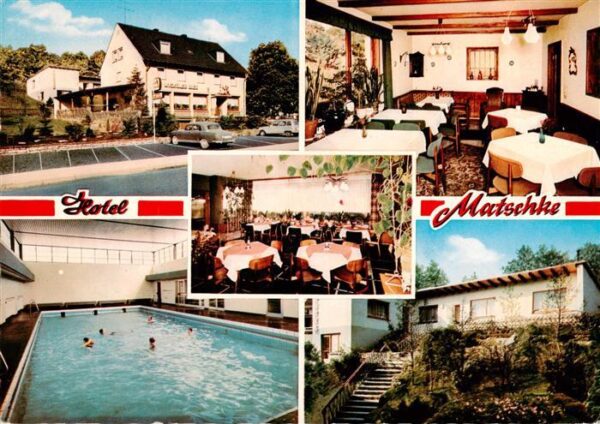 Morsbach Sieg Hotel Matschke Gastraeume Hallenbad Treppenaufgang