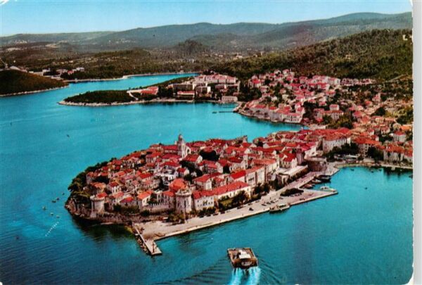 Korcula Curzola Croatia Fliegeraufnahme