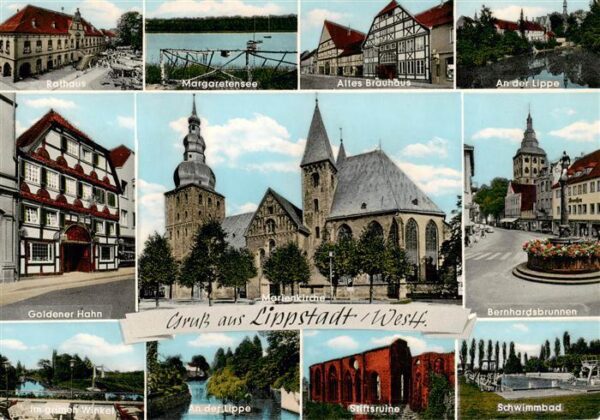Lippstadt Goldener Hahn Marienkirche Bernhardsbrunnen Im gruenen Winkel Lippepar