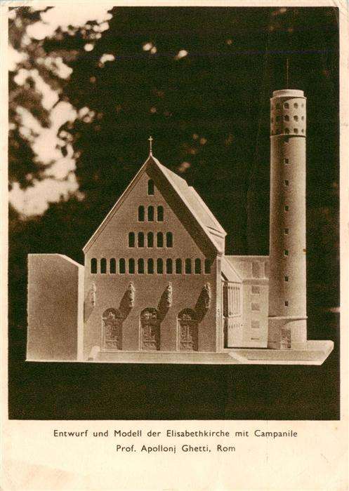Rom  Roma IT Model der Elisabethkirche mit Campanile