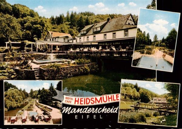 Manderscheid Eifel Hotel Cafe Heidsmuehle Terrasse Panorama
