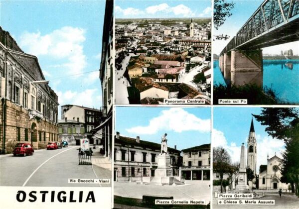 Ostiglia Mantua Mantova IT Panorama Centrale Ponte sul Po Piazza Cornelio Napole