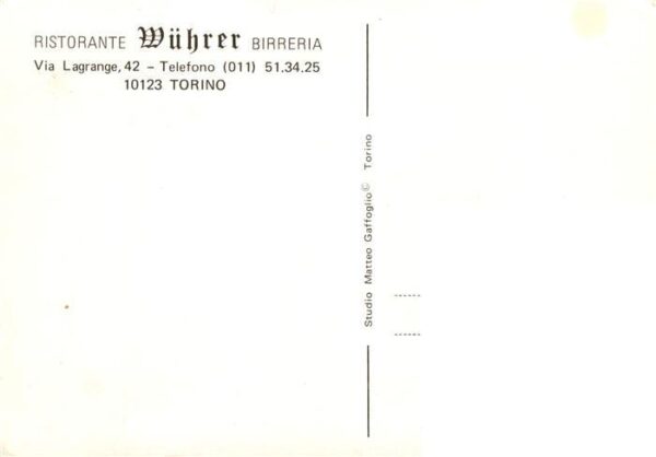 Torino Turin IT Ristorante Wuehrer Birreria – Bild 2