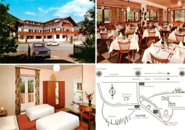 Morter Vinschgau IT Hotel Pension Krone Gastraum Zimmer