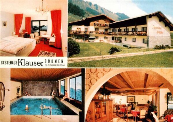 Mittelberg Boedmen Gaestehaus Klauser Gastraum Fremdenzimmer Hallenbad