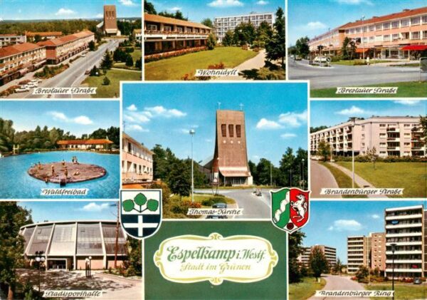 Espelkamp Breslauer Strasse Wohnidyll Waldfreibad Thomal Kirche Brandenburger St