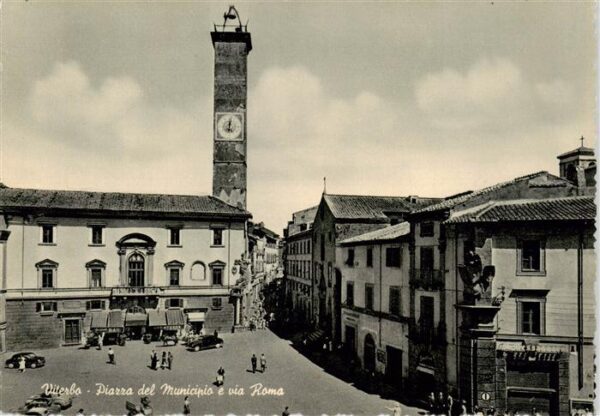 Viterbo Lazio IT Piazza del Municipio e via Roma