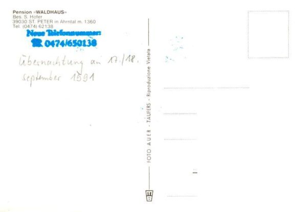 St Peter Ahrntal Suedtirol IT Pension Waldhaus – Bild 2