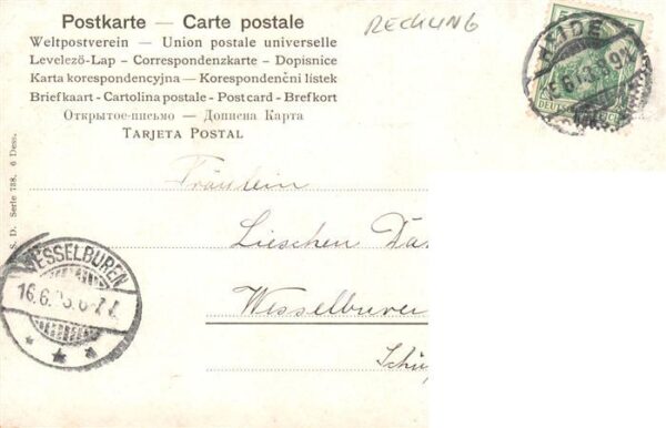 Reckling Kuenstlerkarte Vase Bluemen – Bild 2