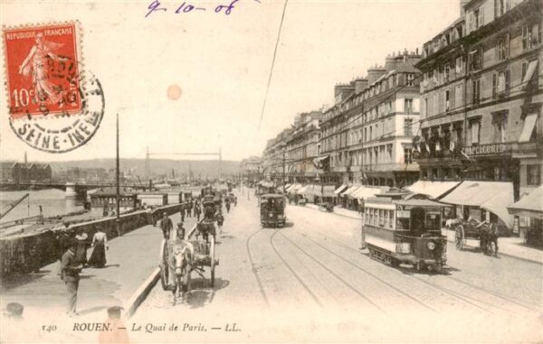 Strassenbahn Tramway-- Rouen Le Quai de Paris LL.