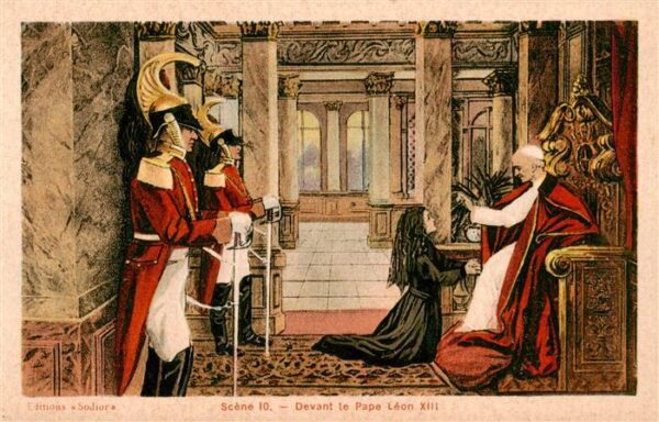 Papst Pope Pape Sodior Scene 10 Devant te Papa Leon XIII