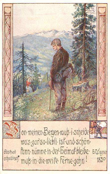 Verlag B.K.W.I. Nr. Nr. 760-6 Abschid schwaebisch H. Wagner 1830