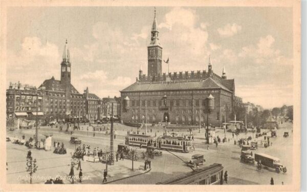 Strassenbahn Tramway-- Kobenhavn Rathaus