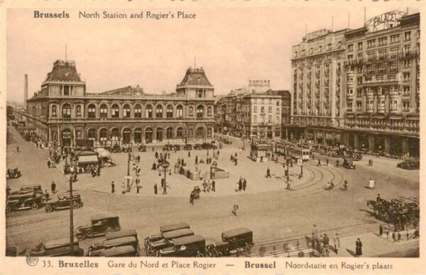 Strassenbahn Tramway-- Brussel North Station and Rogiers Place