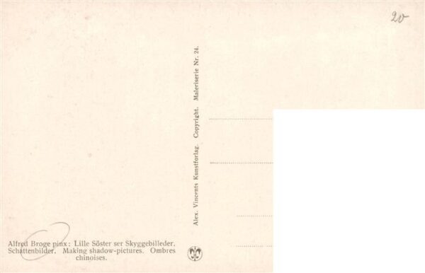 Broge Alfred Kuenstlerkarte Lille Soester ser Skyggebilleder – Bild 2