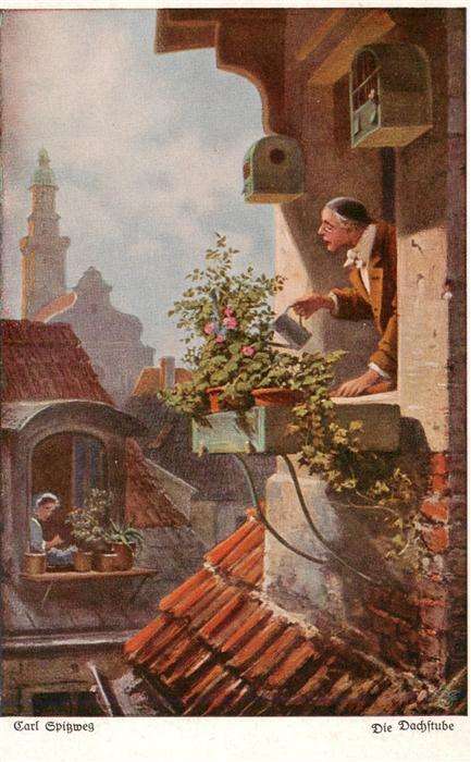 Verlag Primus Nr. Nr.3066 Carl Spitzweg Die Dachstube