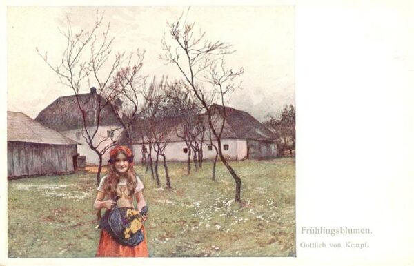 Verlag Wiener Kunst Nr. Nr. 1190 Fruehlingsblumen Gottlieb von Kempf.