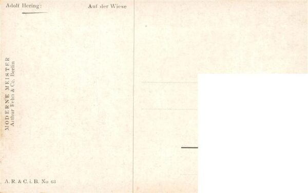 Hering Adolf Kuenstlerkarte Nr. 63 Auf der Wiese – Bild 2