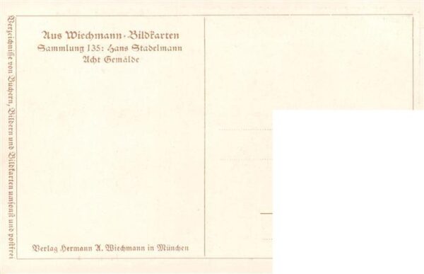 Stadelmann Hans Kuenstlerkarte Aus Wiechmann Wildfarten – Bild 2