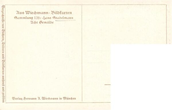Stadelmann Hans Kuenstlerkarte Am Tifschwaffel – Bild 2