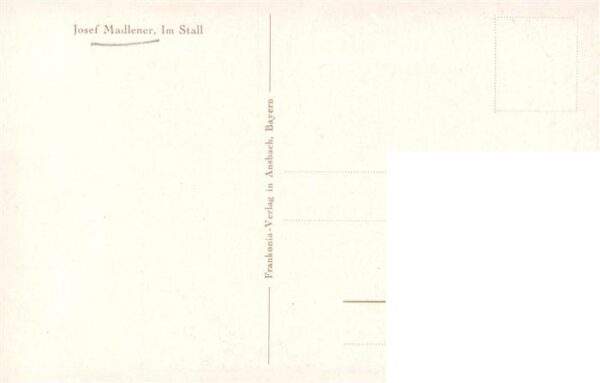 Madlener Josef Kuenstlerkarte Im Stall – Bild 2