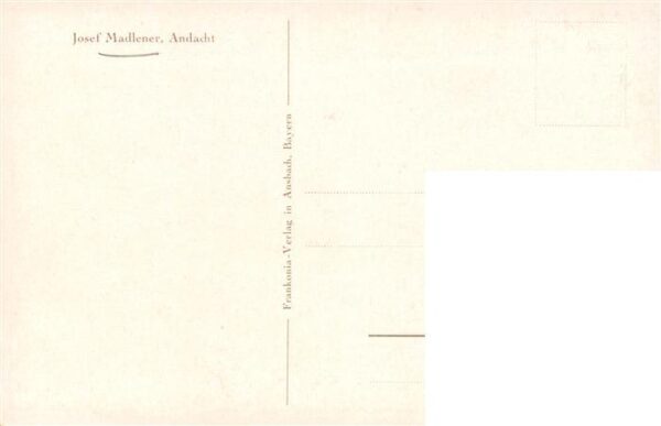 Madlener Josef Kuenstlerkarte Andacht – Bild 2