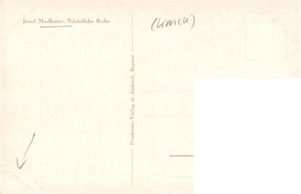 Madlener Josef Kuenstlerkarte Naechtliche Ruhe – Bild 2