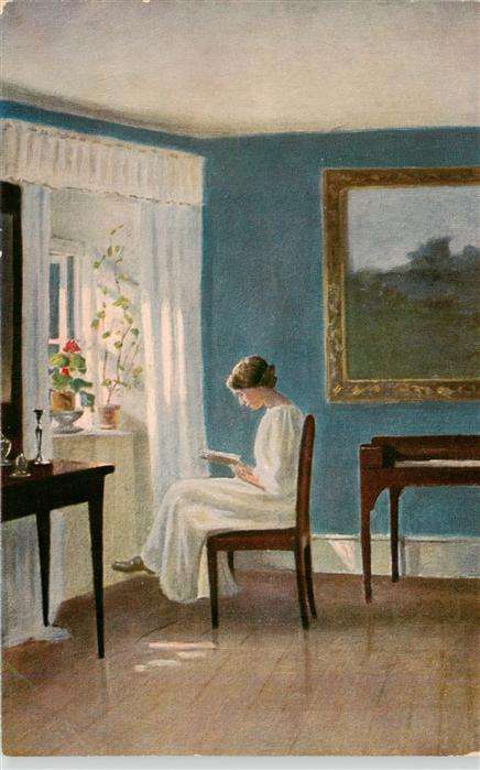 Holsoe C Kuenstlerkarte Fruehlingsmorgen