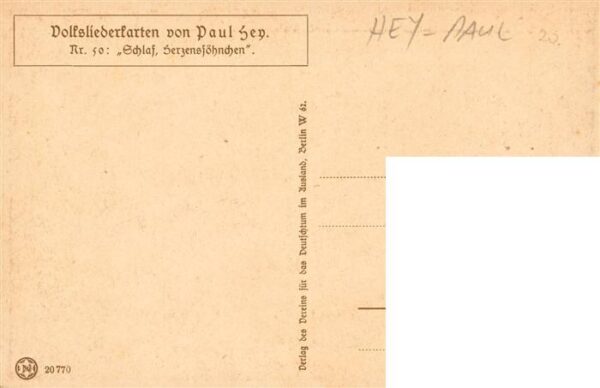 Hey Paul Nr. Nr. 20770 Schlaf Herzenssoehnchen Mein Liebling bist du! – Bild 2