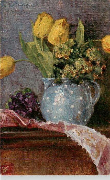 Verlag Primus Nr. Nr. 1148 Tulpen Blumen Vase