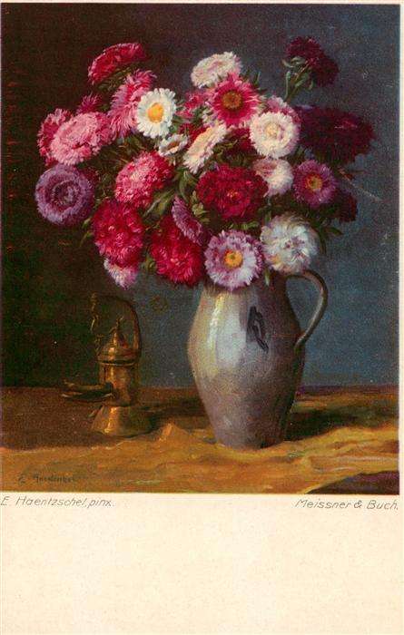 Verlag Meissner und Buch E. Haentzschel Blumen Vase