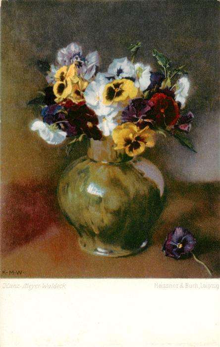Verlag Meissner und Buch Kunz. Meyer Waldeck K-M-W Blumen Vase