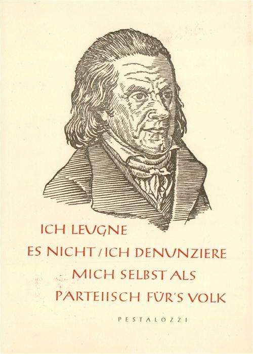 Pestalozzi Heinrich Ich leugne es nicht