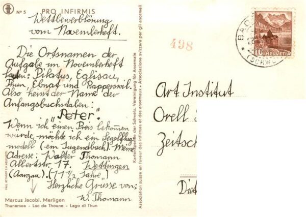Jacobi Marcus Kuenstlerkarte Merligen Thunersee – Bild 2