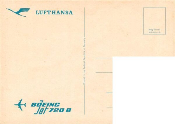 Flugzeuge Zivil Lufthansa Boeing Jet 720 B – Bild 2